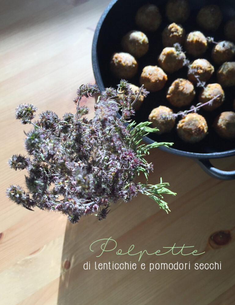 Polpette di lenticchie e pomodori secchi